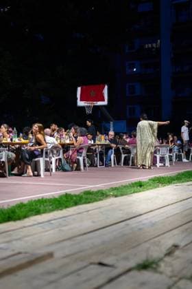 July 25, 2026, Bologna, IT: BOLOGNA, ITALY - JULY 25, 2026: Large crowds gather for a dinner and vigil in memory of Abderrahim Fakir at Pilastro Park, Bologna. The neighborhood event was organized by local grassroots committees together with Fakir s family, following days of citywide mobilization to commemorate the 42-year-old Moroccan man who died on July 19 during a police stop. JNA Press Bologna IT - ZUMAq101 20260725_zna_q101_345 Copyright: xThomasxCavagnax