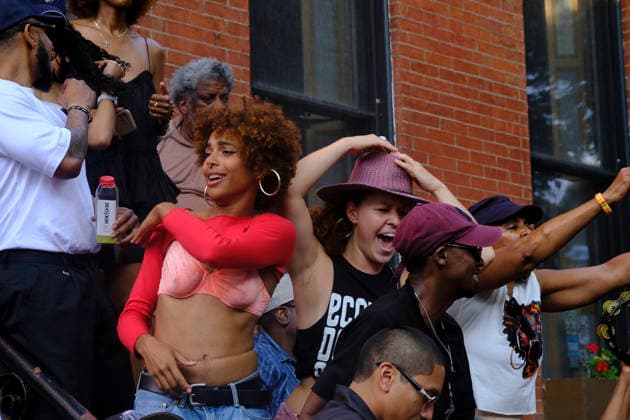 BROOKLYN, NY - JULY 25: Thousands of people attend Saint James Joy dance block party in Clinton Hill, Brooklyn in New York City on July 25, 2026. Copyright: xKatiexGodowskix