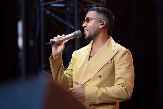 July 25, 2026, Madrid, Spain: American singer-songwriter Romeo Santos, seen live on stage during his performance Better Late Than Never at the Metropolitano stadium. Madrid Spain - ZUMAs197 20260725_aaa_s197_339 Copyright: xAtilanoxGarciax