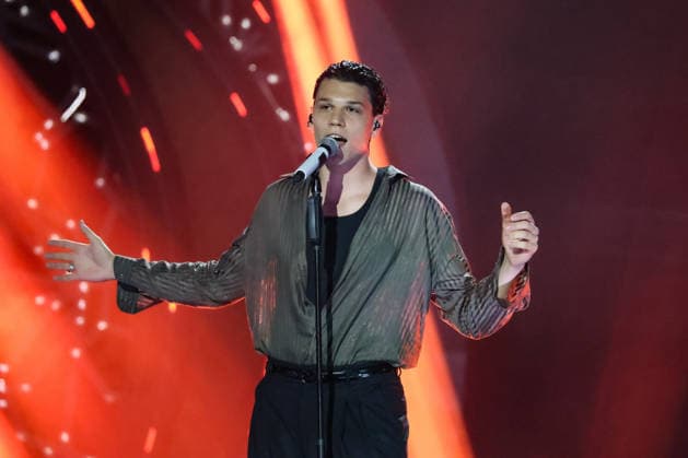 IPA87001152 - Nicolo Filippucci on stage at La Notte dei Fiori in Sanremo. during LA NOTTE DEI FIORI - SANREMO ESTATE, Music Concert in SANREMO, Italy, July 25, 2026  Copyright: xRenataxRoattino LiveMediax xx 87001152