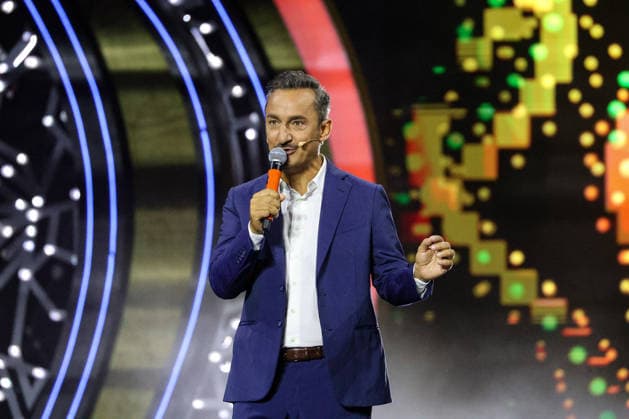 IPA87001444 - Nicola Savino on stage at La Notte dei Fiori in Sanremo. during LA NOTTE DEI FIORI - SANREMO ESTATE, Music Concert in SANREMO, Italy, July 25, 2026  Copyright: xRenataxRoattino LiveMediax xx 87001444