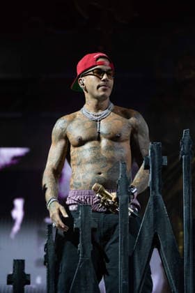 July 25, 2026, Salerno, Italy: Gionata Boschetti aka Sfera Ebbasta performs live at Piazza della LibertÃ during the Celebration Tour. Salerno Italy - ZUMAs197 20260725_aaa_s197_476 Copyright: xAndreaxGulx