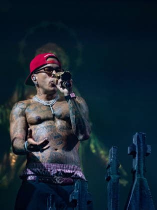 July 25, 2026, Salerno, Italy: Gionata Boschetti aka Sfera Ebbasta performs live at Piazza della LibertÃ during the Celebration Tour. Salerno Italy - ZUMAs197 20260725_aaa_s197_481 Copyright: xAndreaxGulx