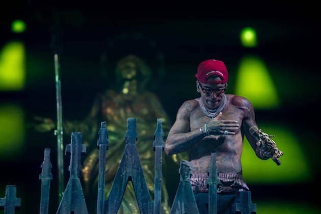 July 25, 2026, Salerno, Italy: Gionata Boschetti aka Sfera Ebbasta performs live at Piazza della LibertÃ during the Celebration Tour. Salerno Italy - ZUMAs197 20260725_aaa_s197_483 Copyright: xAndreaxGulx