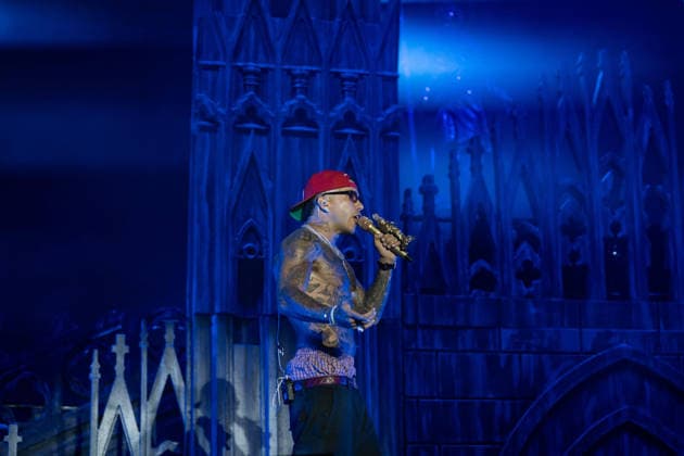 July 25, 2026, Salerno, Italy: Gionata Boschetti aka Sfera Ebbasta performs live at Piazza della LibertÃ during the Celebration Tour. Salerno Italy - ZUMAs197 20260725_aaa_s197_491 Copyright: xAndreaxGulx