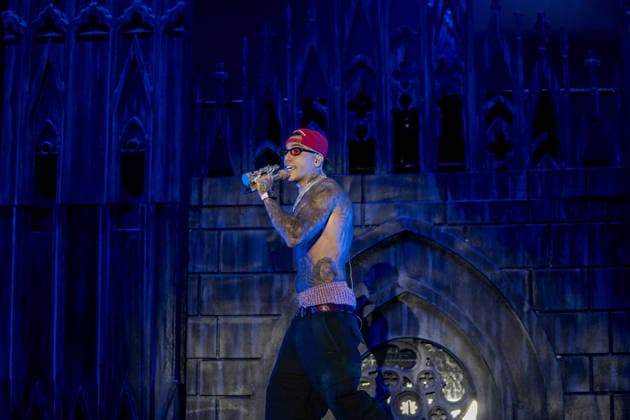 July 25, 2026, Salerno, Italy: Gionata Boschetti aka Sfera Ebbasta performs live at Piazza della LibertÃ during the Celebration Tour. Salerno Italy - ZUMAs197 20260725_aaa_s197_492 Copyright: xAndreaxGulx