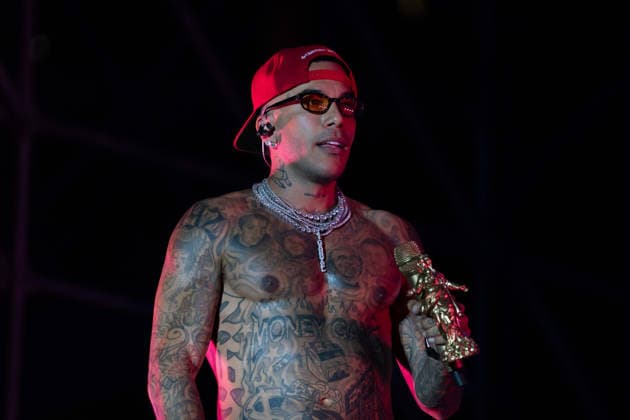 July 25, 2026, Salerno, Italy: Gionata Boschetti aka Sfera Ebbasta performs live at Piazza della LibertÃ during the Celebration Tour. Salerno Italy - ZUMAs197 20260725_aaa_s197_493 Copyright: xAndreaxGulx