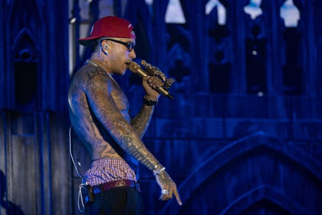 July 25, 2026, Salerno, Italy: Gionata Boschetti aka Sfera Ebbasta performs live at Piazza della LibertÃ during the Celebration Tour. Salerno Italy - ZUMAs197 20260725_aaa_s197_505 Copyright: xAndreaxGulx