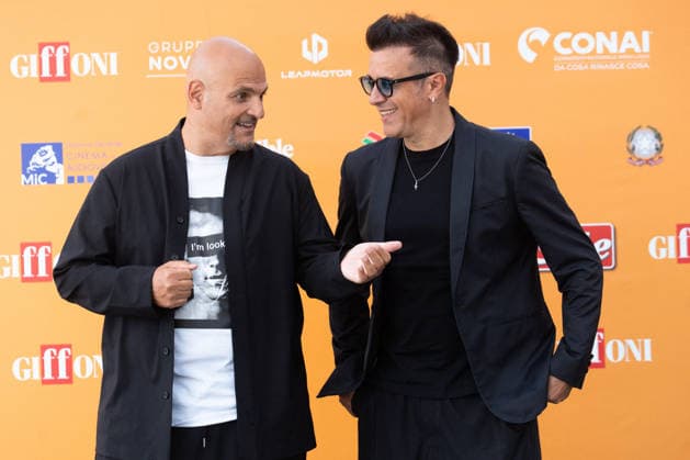 56th Giffoni Film Festival - Photocall Eiffel 65 Jeffrey Jey, Maurizio Lobina during photocall of the Italian disco-dance band Eiffel 65 composed of the duo Jeffrey Jey and Maurizio Lobina at the 56th Giffoni Film Festival. Giffoni Valle Piana on July 24, 2026. Photo by Andrea Bracaglia ABACAPRESS.COM Giffoni Valle Piana Italy Italy  Copyright: xBracagliaxAndrea ABACAx