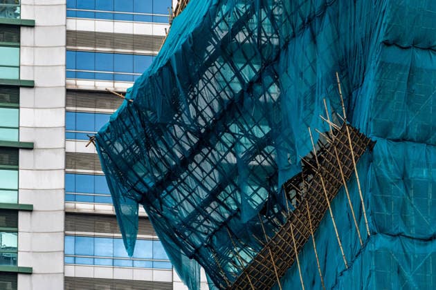 July 26, 2026, Hong Kong, Hong Kong, China: A collapsed bamboo scaffolding at a building construction site in Cheung Sha Wan in Hong Kong on July 26, 2026. The collapse occurred on July 25 as the city braced for Typhoon Noul, which prompted Hong Kong s weather observatory to hoist the T9 signal, the city s second-highest typhoon warning, at midnight. Hong Kong China  - ZUMAm298 20260726_zip_m298_002 Copyright: xJamesxModestox