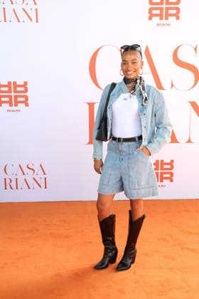 Aurelie Carina attends the Casa Riani fashion event on July 25, 2026 at the Lido Harbor in Dusseldorf, Germany Casa RIANI fashion event in Dusseldorf, Germany *** Aurelie Carina attends the Casa Riani fashion event on July 25, 2026, at the Lido Harbor in Düsseldorf, Germany. Casa Riani fashion event in Düsseldorf, Germany