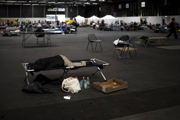 Bordeaux Exhibition Centre Shelters Evacuees from Wildfires BORDEAUX, FRANCE - JULY 26 : The Parc des Expositions de Bordeaux-Lac, located on Cours Jules Ladoumegue, serves as one of the main reception centers for people evacuated due to severe wildfires affecting the Gironde department in southwestern France, providing temporary accommodation, basic services, and logistical support through Gate M as firefighters continue efforts to contain the blaze on July 26, 2026 in Bordeaux, France. Authorities have urged residents to follow official instructions until the situation is brought under control in Bordeaux. Lorena Sopena Lopez Anadolu Bordeaux France. Editorial use only. Please get in touch for any other usage.  Copyright: x2026xAnadoluxLorenaxSopenaxLopezx
