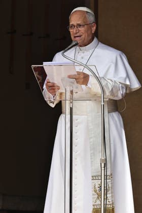 July 26, 2026 - Pope Leo XIV delivers Angelus prayer from the entrance of the Apostolic Building in Castel Gandolfo. EvandroInetti_via ZUMA Wire Rome Italy  - ZUMAi15_ 20260726_zaf_i15_027 Copyright: xEvandroxInettix