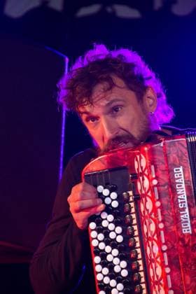 July 26, 2026, Corsham, Wiltshire, England: Yegor Zabalov from Belarus plays avant-garde accordion at WOMAD Festival. Corsham United Kingdom  - ZUMAr169 20260726_zip_r169_029 Copyright: xRodxHarbinsonx