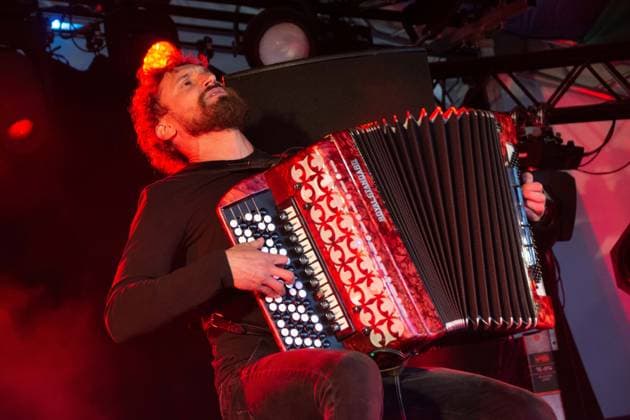 July 26, 2026, Corsham, Wiltshire, England: Yegor Zabalov from Belarus plays avant-garde accordion at WOMAD Festival. Corsham United Kingdom  - ZUMAr169 20260726_zip_r169_034 Copyright: xRodxHarbinsonx