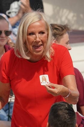 ZDF-Fernsehgarten 2026. Andrea Kiwi Kiewel im ZDF Fernsehgarten mit dem Motto Family Battle am 26.07.2026 in Mainz. Mainz ZDF Fernsehgarten Rheinland-Pfalz *** ZDF Fernsehgarten 2026: Andrea Kiwi Kiewel on ZDF Fernsehgarten, themed Family Battle, on July 26, 2026, in Mainz, Rhineland-Palatinate, ZDF Fernsehgarten