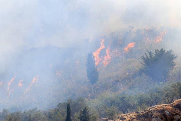 Firefighters battle wildfire near Italy s Palermo PALERMO, ITALY - JULY 26: Firefighter crews launched an aerial and ground response to contain a wildfire that broke out in scrubland near Torretta, outside Palermo on the island of Sicily, Italy on July 26, 2026. Fire engines and two firefighting aircraft were deployed as the blaze threatened nearby residential areas. Alberto Lo Bianco Anadolu Sicily Italy. Editorial use only. Please get in touch for any other usage.  Copyright: x2026xAnadoluxAlbertoxLoxBiancox