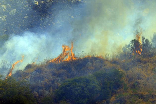 Firefighters battle wildfire near Italy s Palermo PALERMO, ITALY - JULY 26: Firefighter crews launched an aerial and ground response to contain a wildfire that broke out in scrubland near Torretta, outside Palermo on the island of Sicily, Italy on July 26, 2026. Fire engines and two firefighting aircraft were deployed as the blaze threatened nearby residential areas. Alberto Lo Bianco Anadolu Sicily Italy. Editorial use only. Please get in touch for any other usage.  Copyright: x2026xAnadoluxAlbertoxLoxBiancox