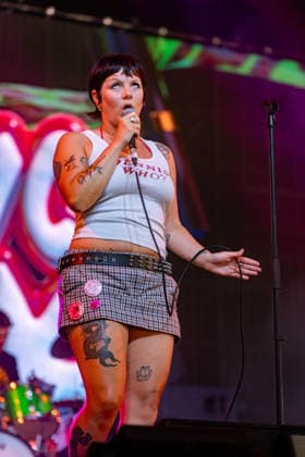 Panic Shack in concert at Latitude Festival at Henham Park in Southwold, UK on 26 July 2026 Sarah Harvey performing with Panic Shack in concert at Latitude Festival at Henham Park in Southwold, UK on 26 July 2026, Credit:Stephen Keable Avalon UK, Suffolk, Southwold, Henham Park  Copyright: xStephenxKeablex xAvalonx 1118910295
