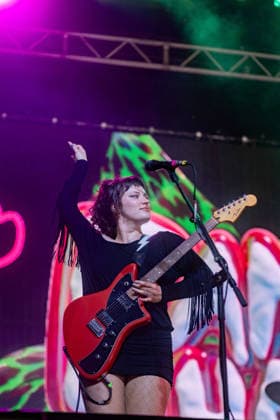 Panic Shack in concert at Latitude Festival at Henham Park in Southwold, UK on 26 July 2026 Romi Lawrence performing with Panic Shack in concert at Latitude Festival at Henham Park in Southwold, UK on 26 July 2026, Credit:Stephen Keable Avalon UK, Suffolk, Southwold, Henham Park  Copyright: xStephenxKeablex xAvalonx 1118910580