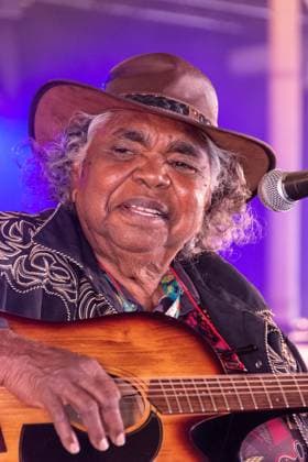 July 26, 2026, Corsham, Wiltshire, England: Kankara Nagarra, an Aborigine from the desert of Western Australia, sings Gospel Blues. Now in her eighties, her songs provide powerful testimony about her life and members of her community. She performed WOMAD Festival to a packed audience. Corsham England - ZUMAr169 20260726_zip_r169_051 Copyright: xRodxHarbinsonx