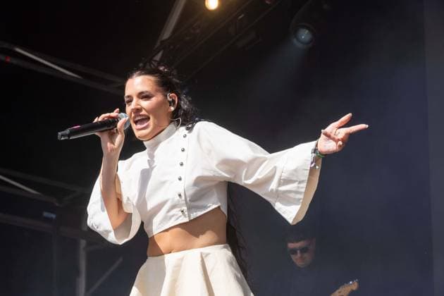 July 26, 2026, Corsham, Wiltshire, England: Tanxugueiras includes three women from the province of Galicia in Spain. The trio sang powerful songs at WOMAD Festival, with modern pop influences, as well as flavours from their celtic cultural roots. Corsham England  - ZUMAr169 20260726_zip_r169_064 Copyright: xRodxHarbinsonx