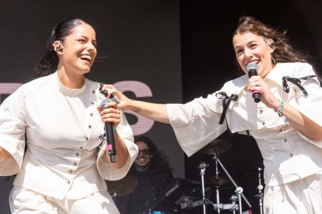 July 26, 2026, Corsham, Wiltshire, England: Tanxugueiras includes three women from the province of Galicia in Spain. The trio sang powerful songs at WOMAD Festival, with modern pop influences, as well as flavours from their celtic cultural roots. Corsham England  - ZUMAr169 20260726_zip_r169_069 Copyright: xRodxHarbinsonx
