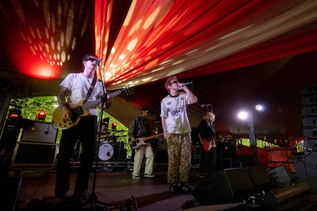 Militarie Gun in concert at Latitude Festival at Henham Park in Southwold, UK on 26 July 2026 Kevin Kiley, David Stalsworth, Waylon Trim, Ian Shelton, William Acuna performing with Militarie Gun in concert at Latitude Festival at Henham Park in Southwold, UK on 26 July 2026, Credit:Stephen Keable Avalon UK, Suffolk, Southwold, Henham Park  Copyright: xStephenxKeablex xAvalonx 1118981617
