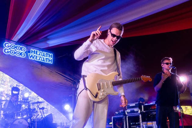 Good Health Good Wealth in concert at Latitude Festival at Henham Park in Southwold, UK on 26 July 2026 Simon Kuzmickas, Bruce Breaky performing with Good Health Good Wealth in concert at Latitude Festival at Henham Park in Southwold, UK on 26 July 2026, Credit:Stephen Keable Avalon UK, Suffolk, Southwold, Henham Park  Copyright: xStephenxKeablex xAvalonx 1118986488