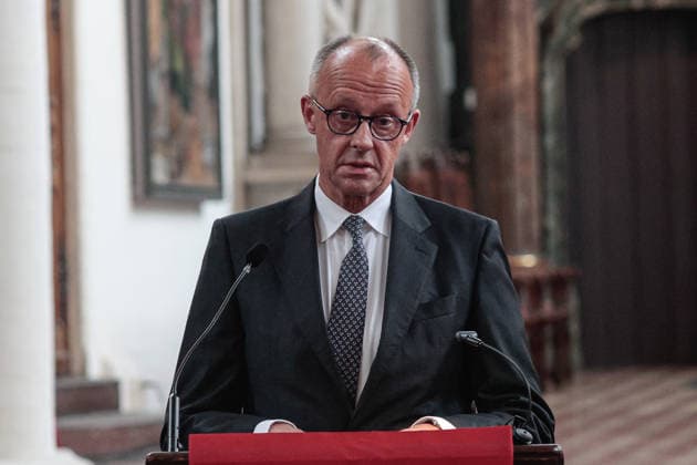 July 26, 2026, Berlin, Germany: German Chancellor Friedrich Merz speaks during a memorial service at St. Mary™s Church on Alexanderplatz for the victims of the CSD Pride parade attack. On the evening of July 25, a car drove into people in Tiergarten park, killing one person and injuring 29 others. Authorities are searching for the suspected attacker. Berlin Germany  - ZUMAs197 20260726_aaa_s197_132 Copyright: xVasilyxKrestyaninovx