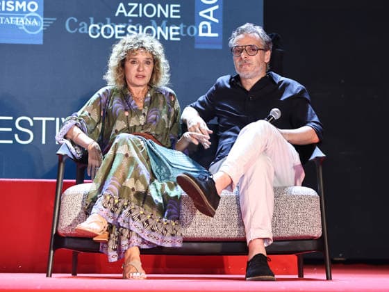 IPA87028374 - Soverato (CZ), 23rd edition of the Magna Graecia Film Festival — Second night. Pictured: Valeria Golino, Francesco Colella  Copyright: xMarcoxProvvisionatox xMarcoxProvvisionatox 87028374