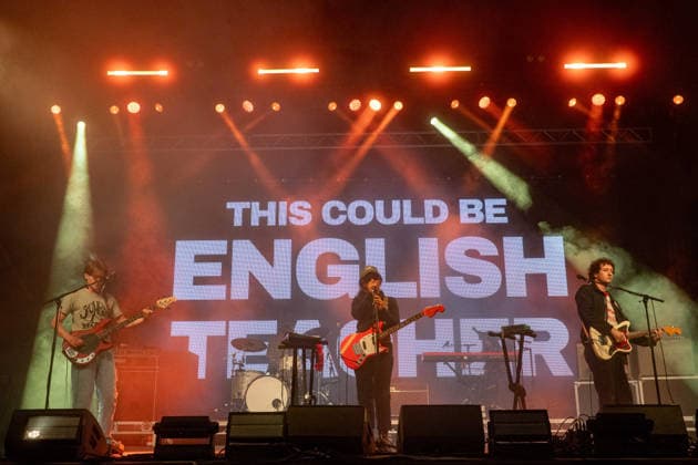 English Teacher in concert at Latitude Festival at Henham Park in Southwold, UK on 26 July 2026 Nicholas Eden, Douglas Frost, Lily Fontaine, Blossom Caldarone, Lewis Whiting performing with English Teacher in concert at Latitude Festival at Henham Park in Southwold, UK on 26 July 2026, Credit:Stephen Keable Avalon UK, Suffolk, Southwold, Henham Park  Copyright: xStephenxKeablex xAvalonx 1119050609