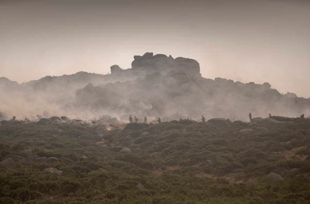 The fire in Ávila is now the largest in Spain’s history, having burned 55,000 hectares. View of the smoke from the wildfire on July 27, 2026, in Mijares, Ávila, Castile and León, Spain. The forest fire in Burgohondo, Ávila, has burned 55,000 hectares, making it the largest fire ever recorded in Spain. Currently, firefighting efforts are focused on two active zones of concern to crews: the Mijares Pass and the area surrounding the municipality of Casillas. JULY 27, 2026 Ávila, Castile and León Ávila, Castile and León, Spain  Copyright: xAlbertoxOrtegax 7689427