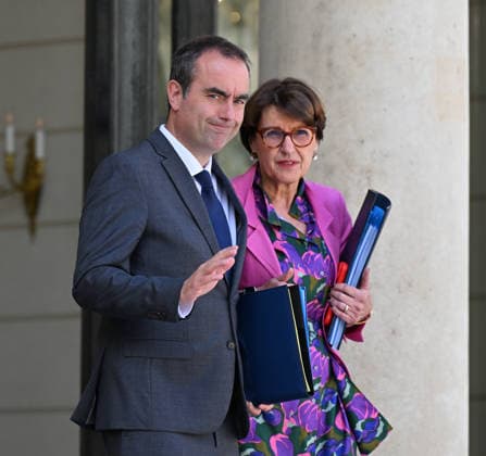 French government weekly cabinet meeting at Elysee Palace in Paris PARIS, FRANCE - JULY 27: French Prime Minister Sebastien Lecornu (L) and French Agriculture Minister Annie Genevard (R) leave after a weekly cabinet meeting at the Elysee Palace in Paris, France on July 27, 2026. Mustafa Yalcin Anadolu Paris France. Editorial use only. Please get in touch for any other usage.  Copyright: x2026xAnadoluxMustafaxYalcinx