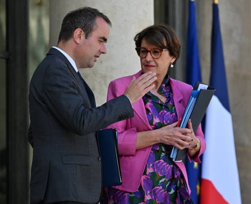 French government weekly cabinet meeting at Elysee Palace in Paris PARIS, FRANCE - JULY 27: French Prime Minister Sebastien Lecornu (L) and French Agriculture Minister Annie Genevard (R) leave after a weekly cabinet meeting at the Elysee Palace in Paris, France on July 27, 2026. Mustafa Yalcin Anadolu Paris France. Editorial use only. Please get in touch for any other usage.  Copyright: x2026xAnadoluxMustafaxYalcinx