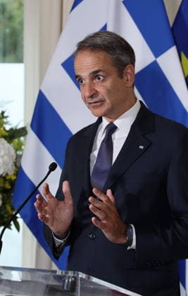 Kyriakos MITSOTAKIS trifft Christian Stocker Salzburg, Sacherm 27. 07. 2026 Kyriakos MITSOTAKIS *** Kyriakos MITSOTAKIS meets Christian Stocker in Salzburg, Sacherm, July 27, 2026 Kyriakos MITSOTAKIS 
