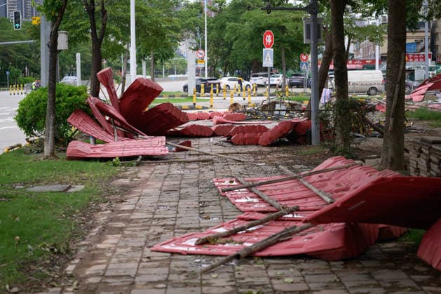 Typhoon Noul hits southern China HUIZHOU,CHINA - JULY 27: Streets were hit by strong winds as the Typhoon Noul passes through on July 27,2026 in Huizhou, Guangdong Province of China. Typhoon Noul , the 12th typhoon of this year, brought heavy winds and torrential rains along the way, causing tree lodging, road ponding, and facilities damage. The residual circulation continued to create heavy rainfall in many inland places, and the risk of secondary disasters such as flash floods and landslides was still high. John Ricky Anadolu Guangdong China. Editorial use only. Please get in touch for any other usage.  Copyright: x2026xAnadoluxJohnxRickyx