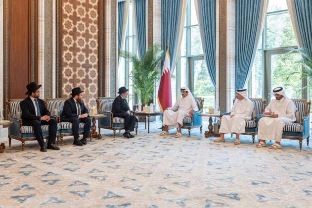 Qatar emir receives Alliance of Rabbis head in Doha Qatar’s Emir Sheikh Tamim bin Hamad Al Thani receives Rabbi Mendy Chitrik, chairman of the Alliance of Rabbis in Islamic States, at Lusail Palace in Doha, Qatar, on July 27, 2026. Photo by Emiri Diwan Office apaimages Doha Doha Qatar 270726_Qatar_QPO_01(1) Copyright: xapaimagesxEmirixDiwanxOfficex xapaimagesx