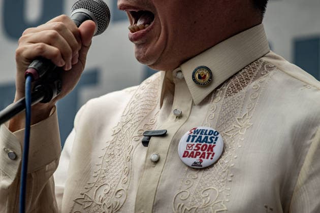 July 27, 2026, Quezon, Metro Manila, Philippines: Numbering in the thousands, multi-sectoral groups marched along Commonwealth Avenue for the Ã¢â‚¬ËœPeopleÃ¢â‚¬â ¢s SONAÃ¢â‚¬â ¢, coinciding with the 5th State of the Nation Address of Pres. Ferdinand Marcos Jr., July 27. Protesters called for greater accountability amidst government impunity, and the rejection of imperialist control of the United States over the Philippines in face of projects such as the Pax Silica Initiative which threatens to intensify issues of displacement and large-scale mining in the country. Quezon Philippines - ZUMAs383 20260727_zip_s383_017 Copyright: xNathanielxSorianox