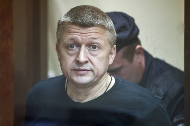 RUSSIA, MOSCOW - JULY 27, 2026: Businessman Sergei Borodin appears for a hearing at Simonovsky District Court on bribery charges. Borodin is a subject of a criminal investigation against Russia s former defence minister Timur Ivanov. The court found Borodin guilty and sentenced him to 8 years in prison. Mikhail Tereshchenko TASS  95531696