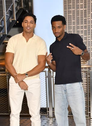 NEW YORK, NY - JULY 27: Michael Evans Behling and Nathaniel Logan McIntyre at the Empire State Building to Celebrate the Final Season of ˜All American™ on the CW on July 27, 2026 in New York City. Copyright: xmpi099 MediaPunchx