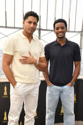 NEW YORK, NY - JULY 27: Michael Evans Behling and Nathaniel Logan McIntyre at the Empire State Building to Celebrate the Final Season of ˜All American™ on the CW on July 27, 2026 in New York City. Copyright: xmpi099 MediaPunchx