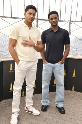 NEW YORK, NY - JULY 27: Michael Evans Behling and Nathaniel Logan McIntyre at the Empire State Building to Celebrate the Final Season of ˜All American™ on the CW on July 27, 2026 in New York City. Copyright: xmpi099 MediaPunchx