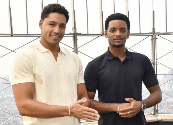 NEW YORK, NY - JULY 27: Michael Evans Behling and Nathaniel Logan McIntyre at the Empire State Building to Celebrate the Final Season of ˜All American™ on the CW on July 27, 2026 in New York City. Copyright: xmpi099 MediaPunchx