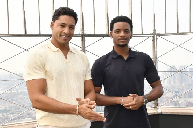 NEW YORK, NY - JULY 27: Michael Evans Behling and Nathaniel Logan McIntyre at the Empire State Building to Celebrate the Final Season of ˜All American™ on the CW on July 27, 2026 in New York City. Copyright: xmpi099 MediaPunchx