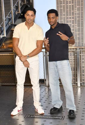 NEW YORK, NY - JULY 27: Michael Evans Behling and Nathaniel Logan McIntyre at the Empire State Building to Celebrate the Final Season of ˜All American™ on the CW on July 27, 2026 in New York City. Copyright: xmpi099 MediaPunchx