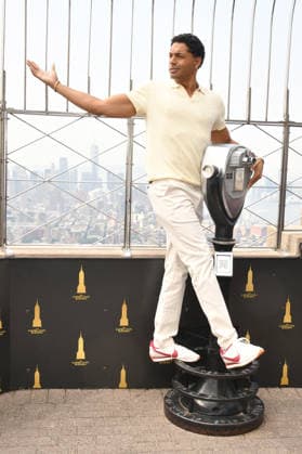NEW YORK, NY - JULY 27: Michael Evans Behling at the Empire State Building to Celebrate the Final Season of ˜All American™ on the CW on July 27, 2026 in New York City. Copyright: xmpi099 MediaPunchx