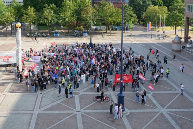 27.07.2026,Pressetermin, Demoaufruf Es reicht Friedensplatz Dortmund Überblick über die Veranstaltung Dortmund Friedensplatz Dortmund NRW Deutschland *** July 27, 2026, Press Event, Call for a Demonstration: Enough Is Enough at Friedensplatz, Dortmund Overview of the Event: Dortmund, Friedensplatz, Dortmund, North Rhine-Westphalia, Germany