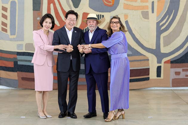 BRASiLIA, DF - 27.07.2026: LULA E LEE JAE MYUNG COREIA DO SUL - At the invitation of President Lula, the President of South Korea, Lee Jae-Myung, is participating in a reception in his honor at the Itamaraty Palace, on the occasion of his state visit to Brazil, in Brasilia, DF. x2990521x  WagnerxAraujo