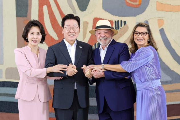 BRASiLIA, DF - 27.07.2026: LULA E LEE JAE MYUNG COREIA DO SUL - At the invitation of President Lula, the President of South Korea, Lee Jae-Myung, is participating in a reception in his honor at the Itamaraty Palace, on the occasion of his state visit to Brazil, in Brasilia, DF. x2990522x  WagnerxAraujo